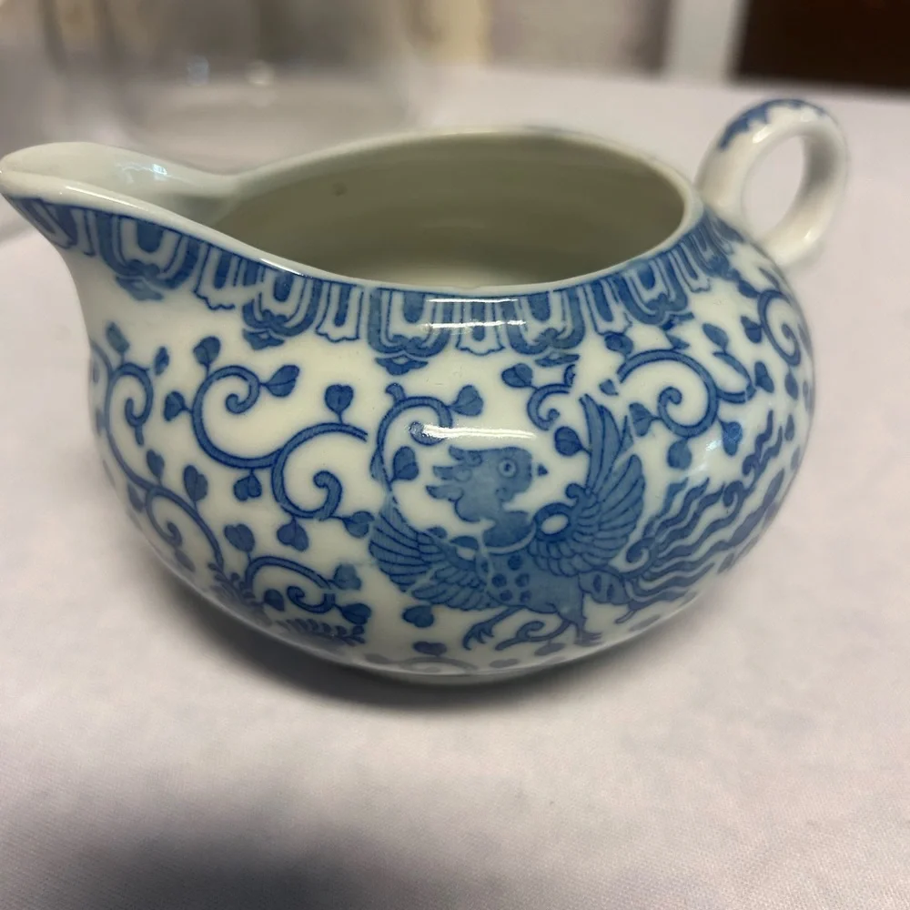 Blue and White Ceramic Decorative Accent